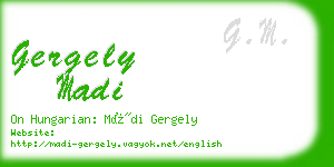 gergely madi business card